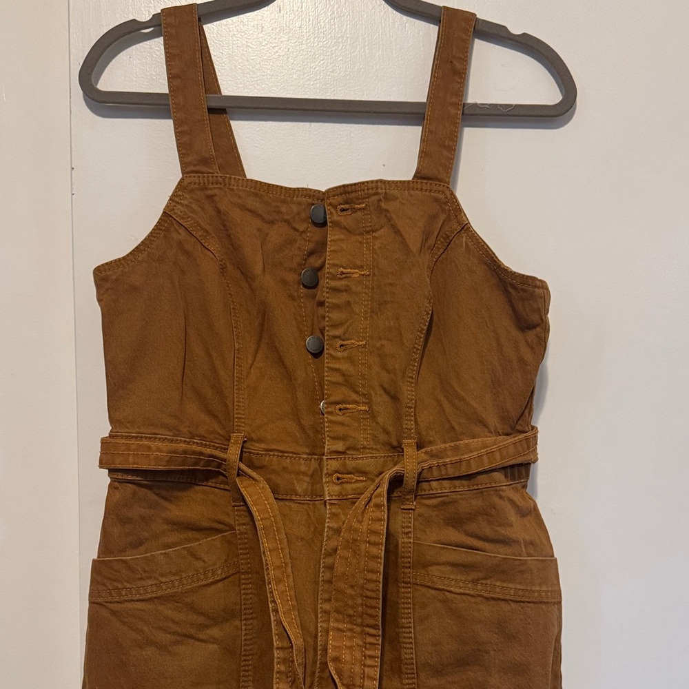 🩷2/$25 Brown Button-Up Jumpsuit - Picture 2 of 4